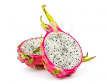 Royalty Free Photo of a Dragon Fruit Sliced in Half