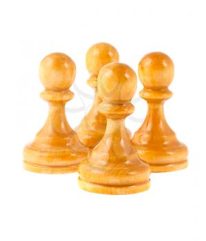Royalty Free Photo of a Group of Old Style Pawns