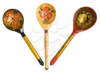Royalty Free Photo of Three Russian Decorative Spoons