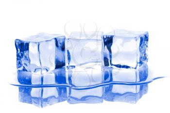 Royalty Free Photo of Three Melted Ice Cubes