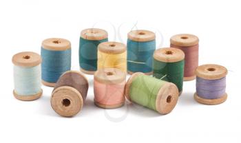 Royalty Free Photo of a Variety of Multi Colored Threads 