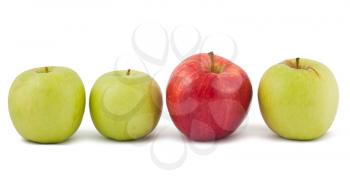 Royalty Free Photo of a Line Up of Apples