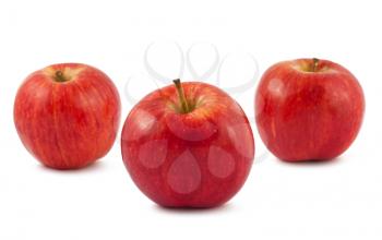 Royalty Free Photo of a Line Up of Ripe Apples
