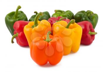 Royalty Free Photo of a Bunch of Colorful Bell Peppers