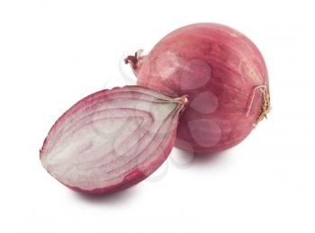 Royalty Free Photo of One Whole and One Half of an Onion