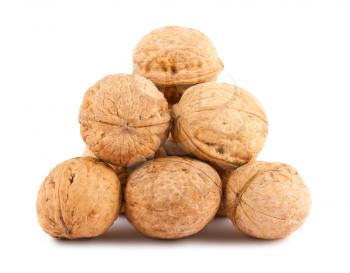 Royalty Free Photo of a Pile of Ripe Walnuts