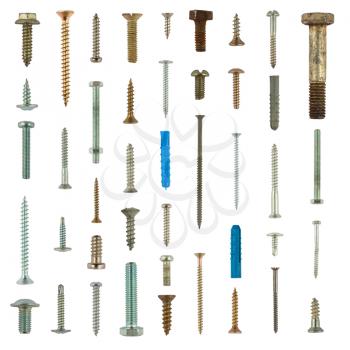 Royalty Free Photo of a Collection of Bolts and Screws
