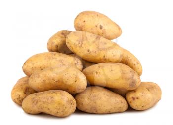 Fresh potatoes isolated on a white background