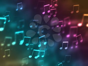 Royalty Free Clipart Image of a Musical Background