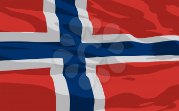 Royalty Free Clipart Image of the Flag of Norway