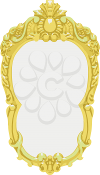 Royalty Free Clipart Image of a Gold Frame