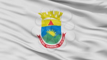 Belo Horizonte City Flag, Country Brasil, Minas Gerais, Closeup View, 3D Rendering