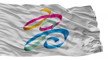Kaohsiung City Flag, Country Taiwan, Isolated On White Background, 3D Rendering