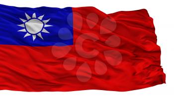 Republic Of China City Flag, Country Taiwan, Isolated On White Background, 3D Rendering