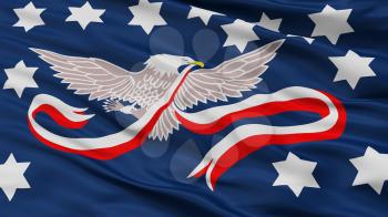 Whiskey Rebellion Closeup Flag, 3D Rendering