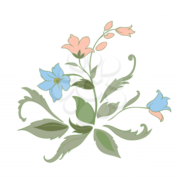 Royalty Free Clipart Image of a Bunch of Flowers