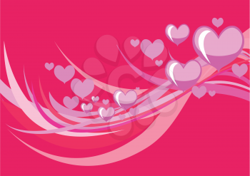 Royalty Free Clipart Image of an Abstract Heart Backgrounds