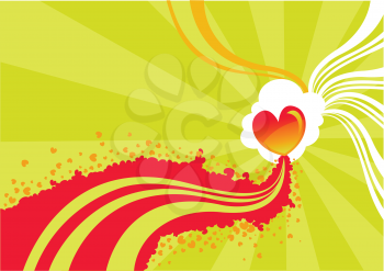 Royalty Free Clipart Image of a Heart Background