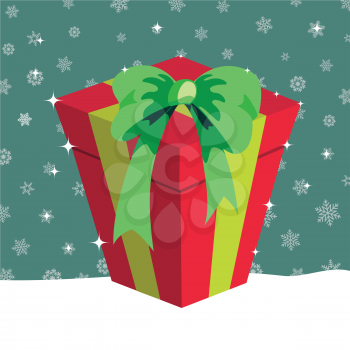 Royalty Free Clipart Image of a Christmas Present