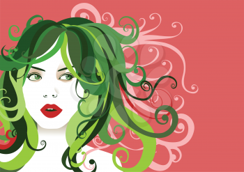 Royalty Free Clipart Image of a Woman