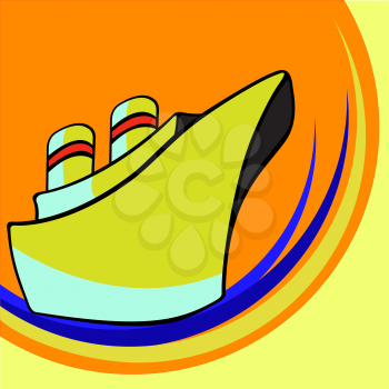 Royalty Free Clipart Image of a Boat