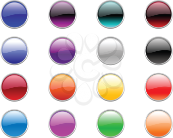 Royalty Free Clipart Image of Round Buttons