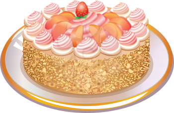 Royalty Free Clipart Image of a Cake