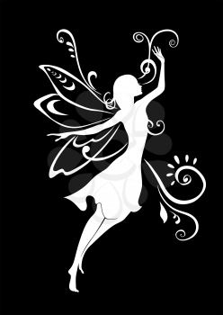 Royalty Free Clipart Image of a Fairy