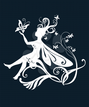 Royalty Free Clipart Image of a Fairy