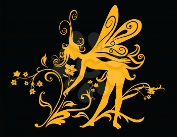 Royalty Free Clipart Image of a Fairy