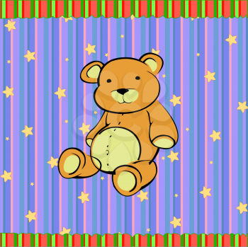 Royalty Free Clipart Image of a Teddy Bear Background