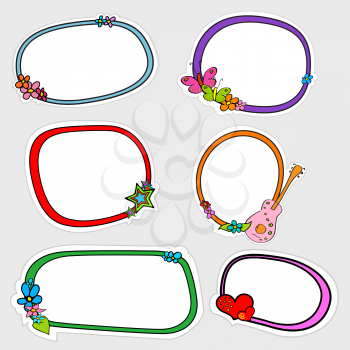 Royalty Free Clipart Image of Floral Stickers