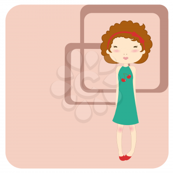 Royalty Free Clipart Image of a Girl