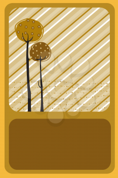 Royalty Free Clipart Image of a Nature Greeting Card