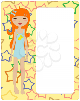 Royalty Free Clipart Image of a Little Girl