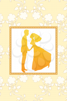 Royalty Free Clipart Image of a Wedding Invitation