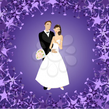 Royalty Free Clipart Image of a Wedding Invitation