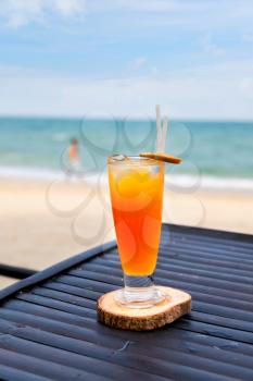 Royalty Free Photo of a Cocktail on the Beach