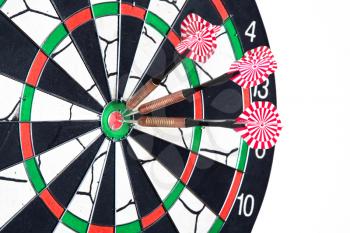 Royalty Free Photo of Darts on a Dartboard