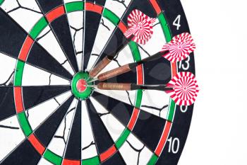 Royalty Free Photo of Darts on a Dartboard