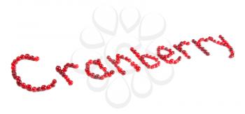 Royalty Free Photo of the Word Cranberry