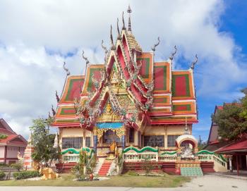 One of buildings of Wat Plai Laem - buddhist temple on Koh Samui, Thailand
