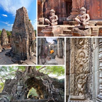 cambodian architecture with carving
