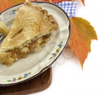 Royalty Free Photo of a Slice of Apple Pie