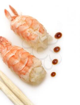 Sushi,Close Up On White Background