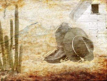 old grunge cowboy style  texture for background
