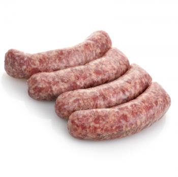 Fresh Raw Sausages On White Background