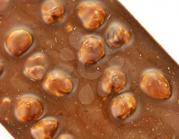 hazelnut chocolate , close up