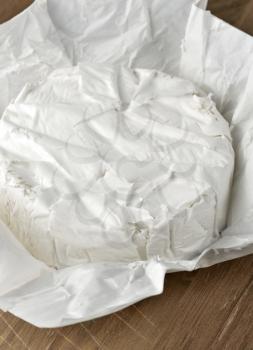 Brie Cheese On A Paper Packaging