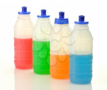 fruit drinks in plastic bottles